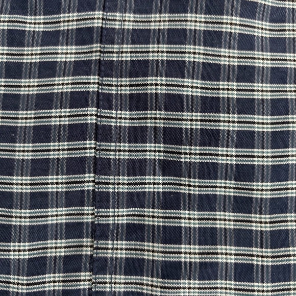 The North Face Navy Plaid Shirt Sz XL Zip Chest Pocket Roll Tab Sleeve Casual - Picture 4 of 4